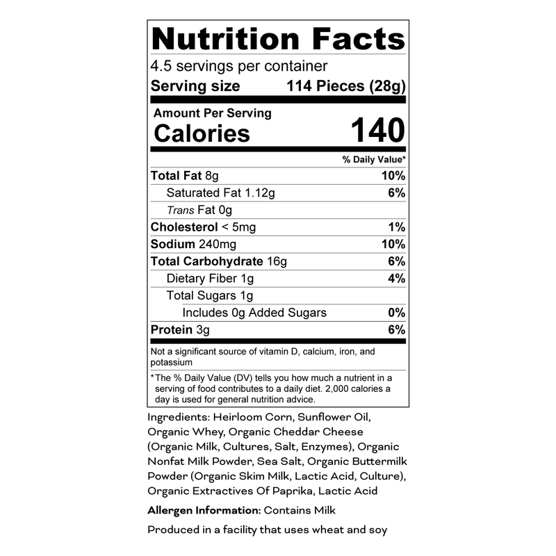 Pipcorn Heirloom Cheddar Cheese Balls 4.5oz