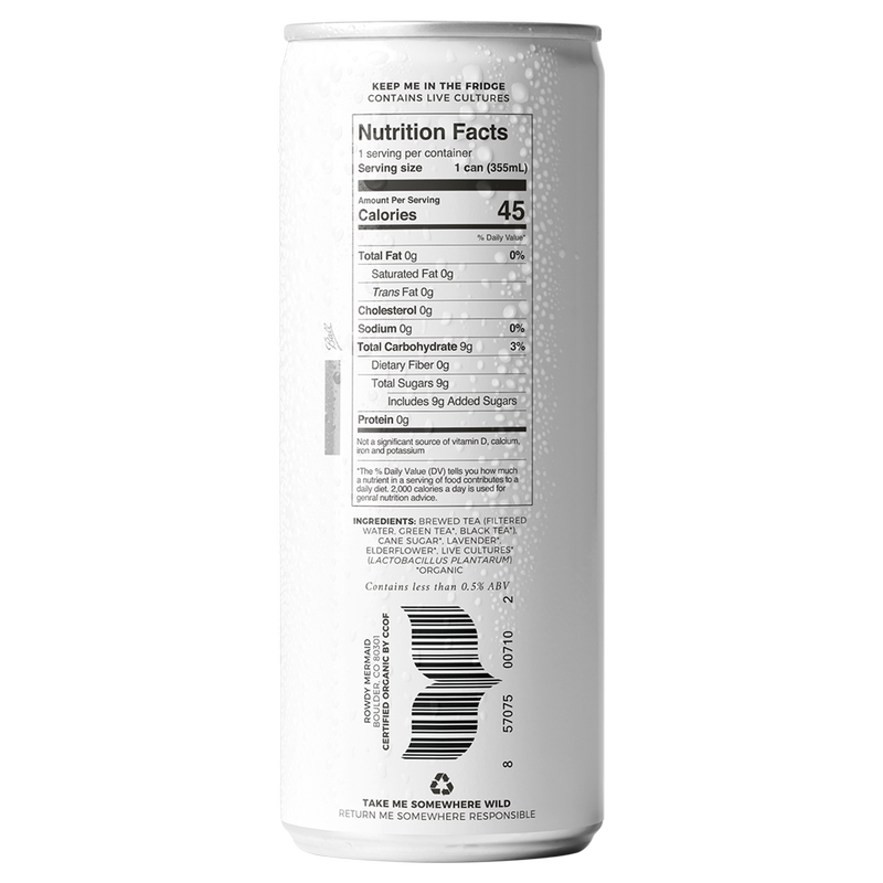 Rowdy Mermaid Organic Alpine Lavender Kombucha