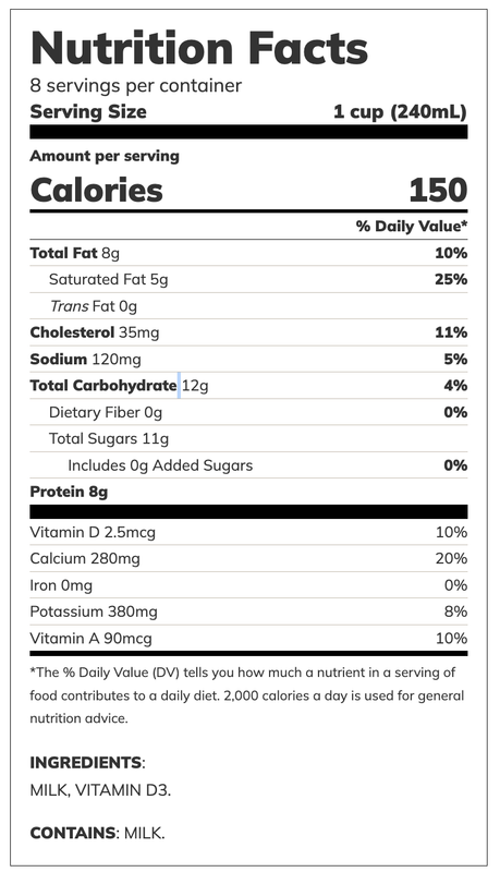 Lehigh Valley Whole Vitamin D Milk - 1/2 Gallon
