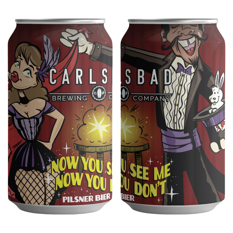 Carlsbad Brewing Co. Now You See Me Now You Don't Pilsner 4pk 16oz