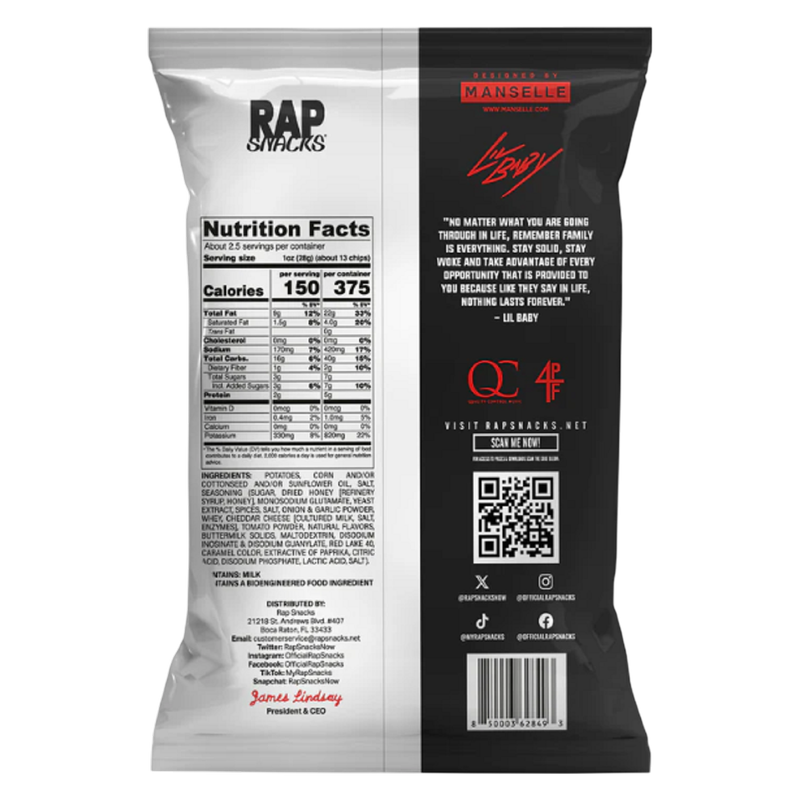 Rap Snacks BBQ Honey Heat (Lil Baby), 2.5 oz