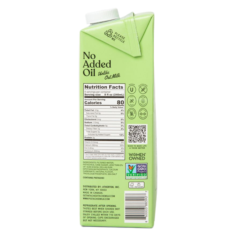 Tache Original Barista Plant Based Milk 32oz Ctn