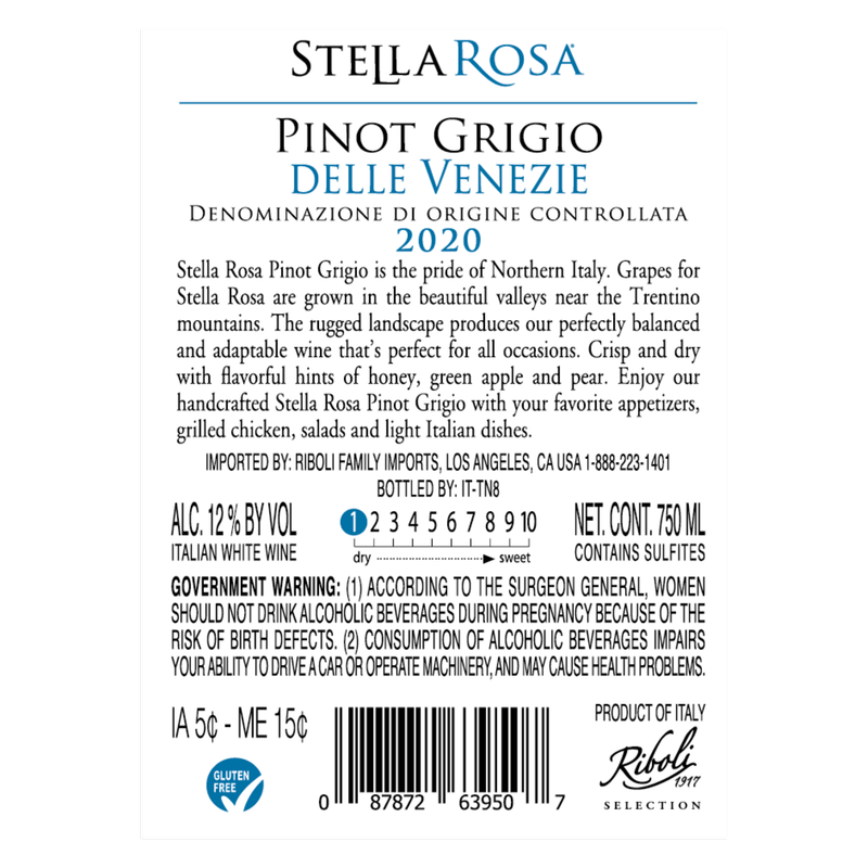 Stella Rosa Pinot Grigio 750ml 12% ABV