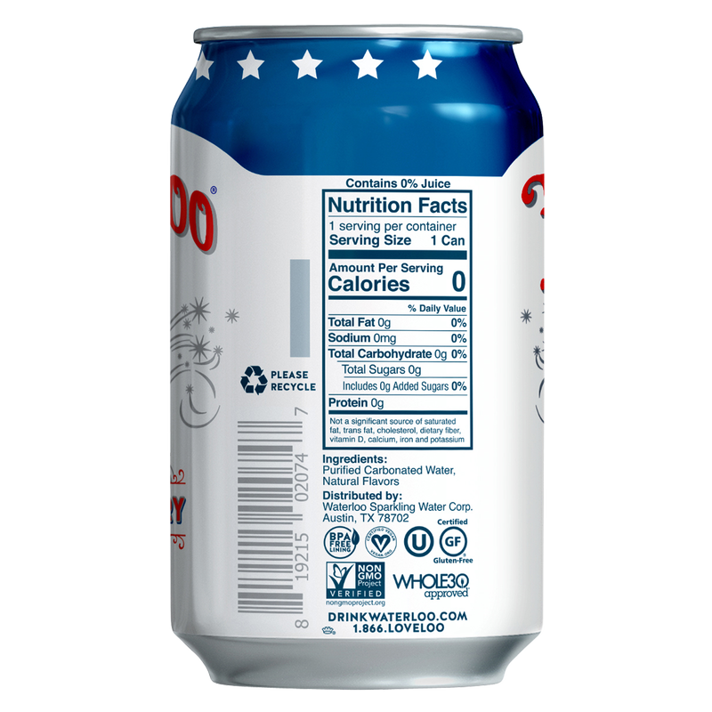 Waterloo Summer Berry Sparkling Water 12oz can