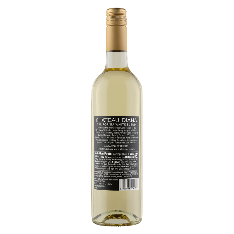 Chateau Diana Zero Alcohol White 750ml