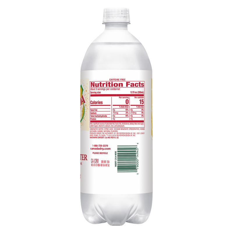 Canada Dry Diet Tonic Water 1L Btl
