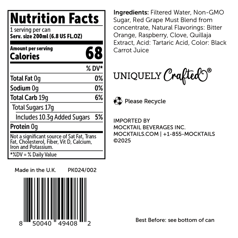 Mocktails Red Sangria 4pk 6.8oz Can