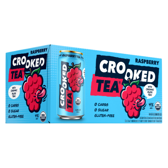 Crooked Tea Raspberry 8pk 12oz Can 4% ABV
