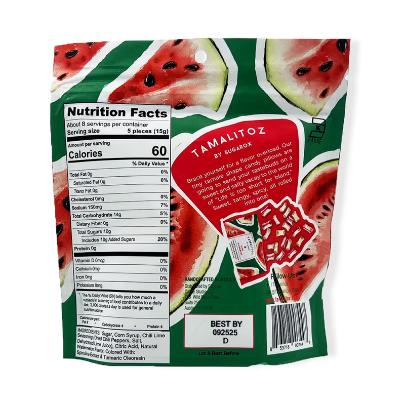 Tamalitoz by Sugarox Divine Watermelon Candy, 4 oz