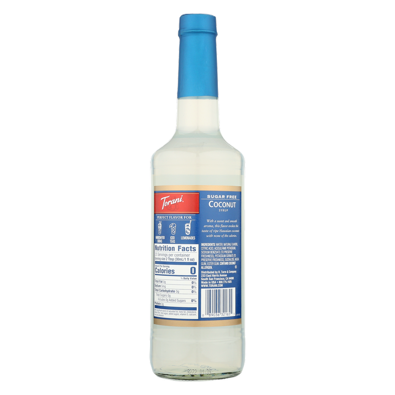 Torani Sugar Free Coconut Syrup 750ml