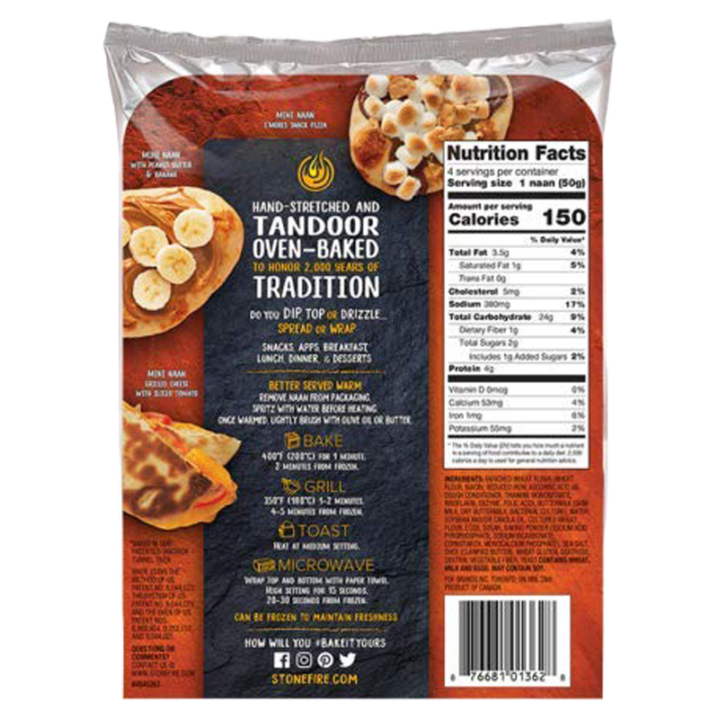 Stonefire Original Mini Naan - 4ct/7.05oz