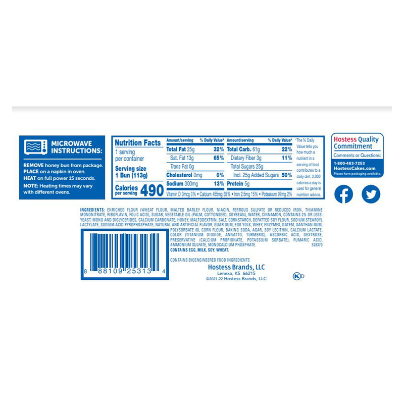 HOSTESS Jumbo Iced Honey Bun - 4.75oz