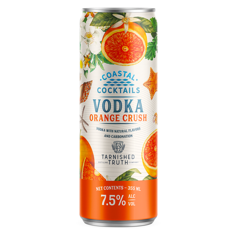 Coastal Cocktails Vodka Orange Crush 4pk 12oz Can 7.5% ABV