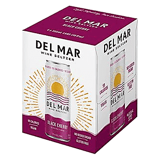 Del Mar Black Cherry Seltzer 4pk 355ml Can