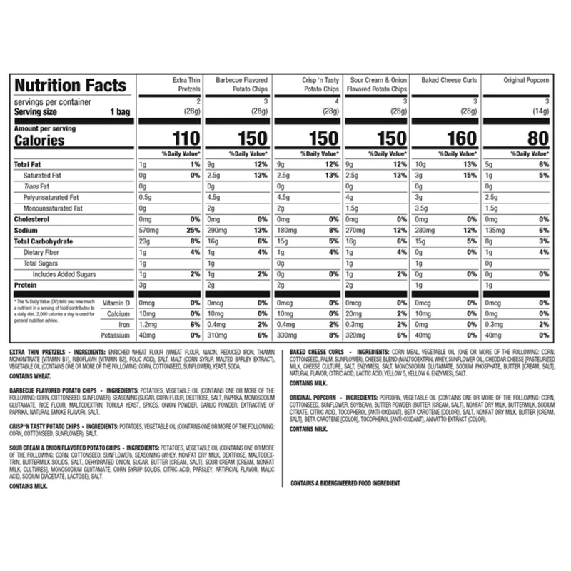 Herr's 18ct Variety Pack Box, 16.5 oz