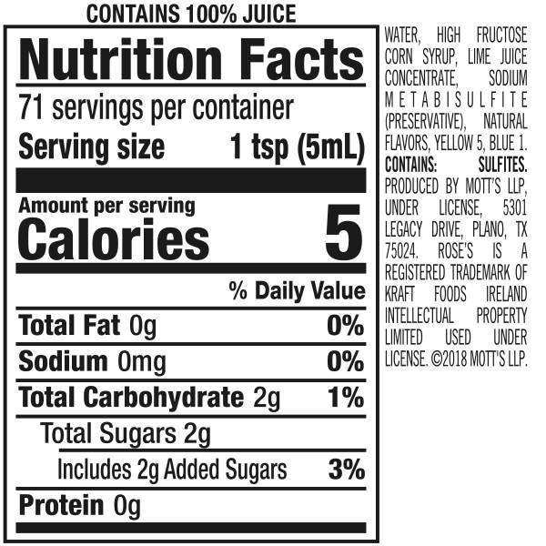 Rose's Lime Juice 12oz Btl