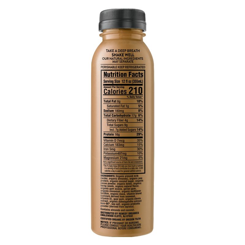 Remedy Organics Cacao Essentials Protein Shake 12oz Btl