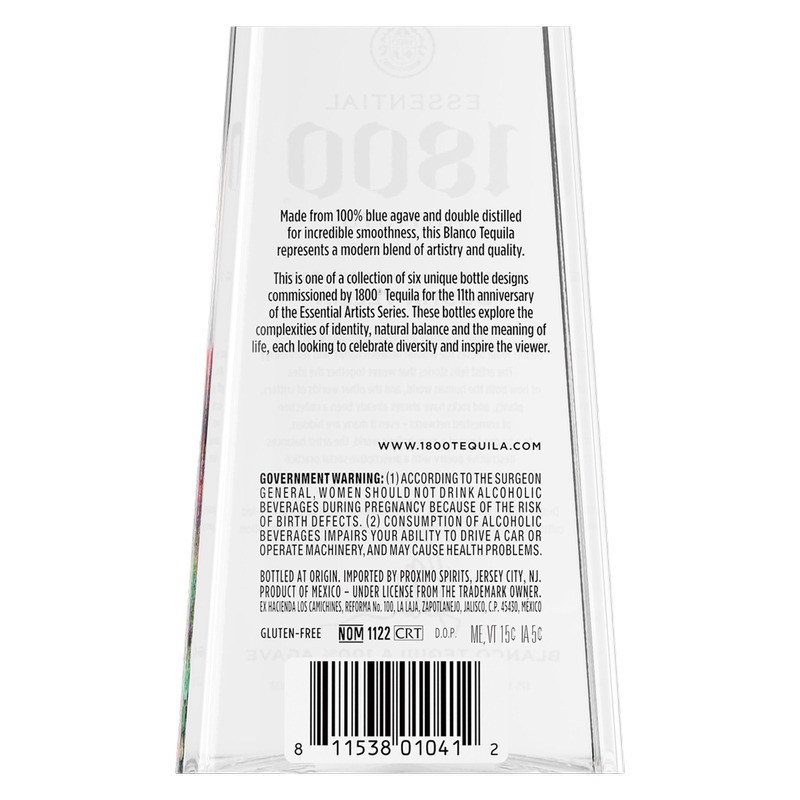 1800 Essential Artist 11 with Dustin Yellin Tequila Blanco 750ml (80 Proof)