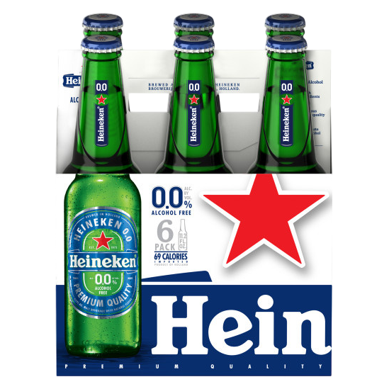 Heineken 0.0 6pk 12oz Btl 0.0% ABV