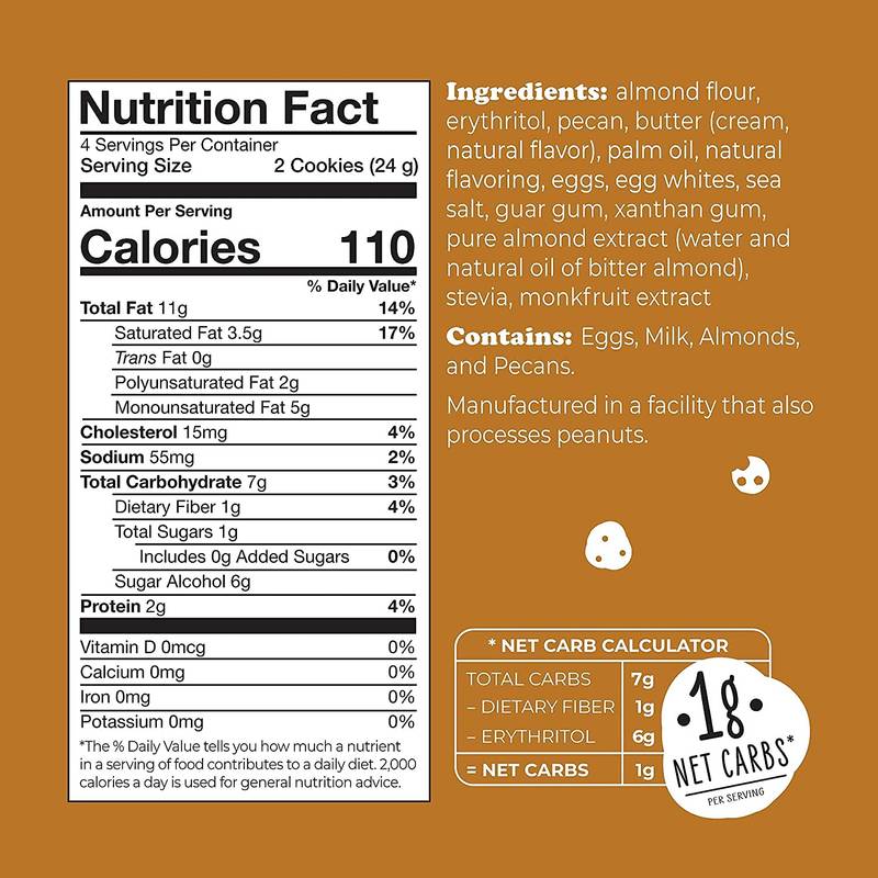 Nunbelievable Keto Pecan Sandy Cookies 3.4oz