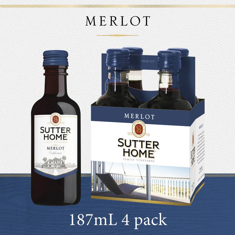 Sutter Home Merlot 4pk 187ml