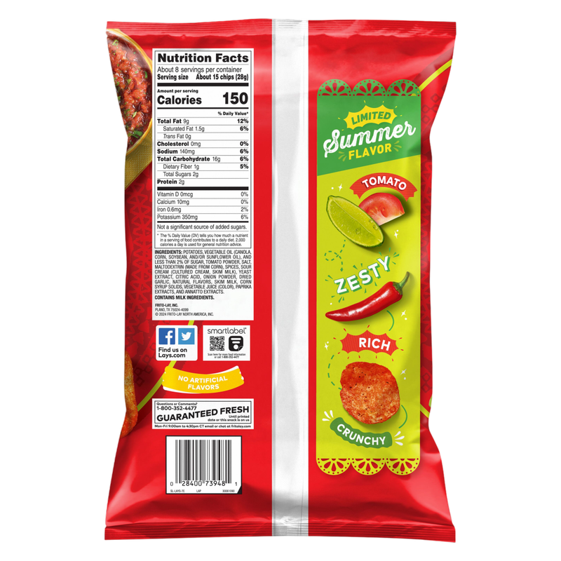 Lay's Salsa Fresca, 7.75oz