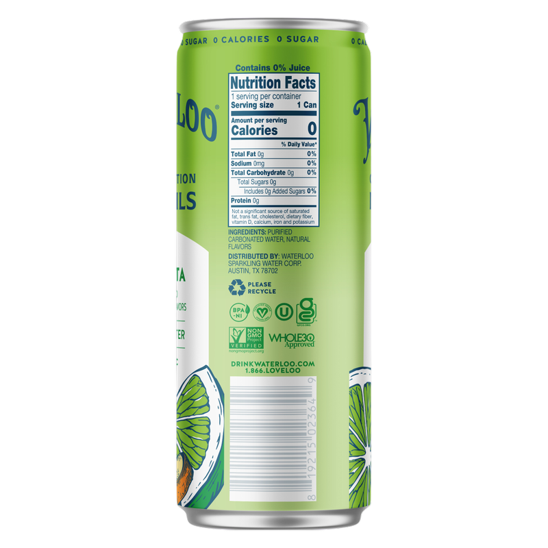 Waterloo Margarita Sparkling Water 6pk 12oz Can