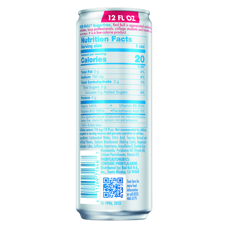 Red Bull Energy Drink Sugar Free 12oz Can