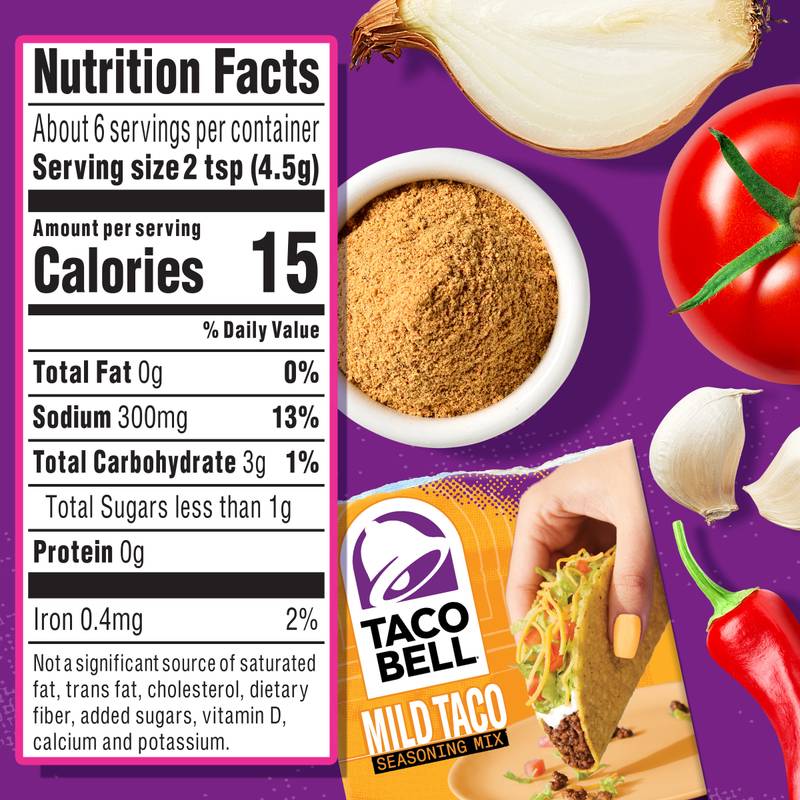 Kraft Heinz Taco Bell Mild Seasoning Mix, 1oz.