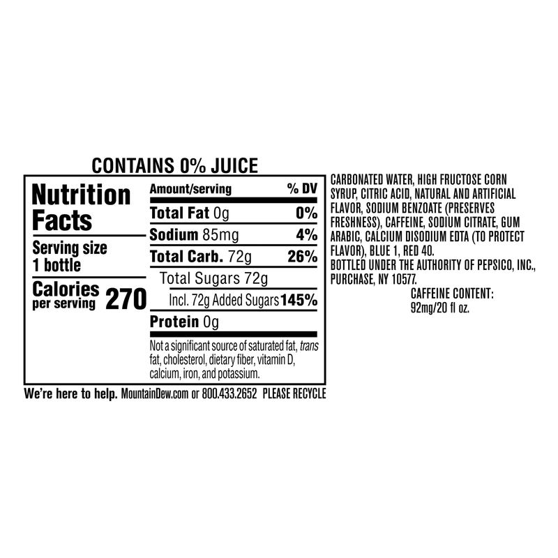 Mountain Dew Summer Freeze 20oz Btl