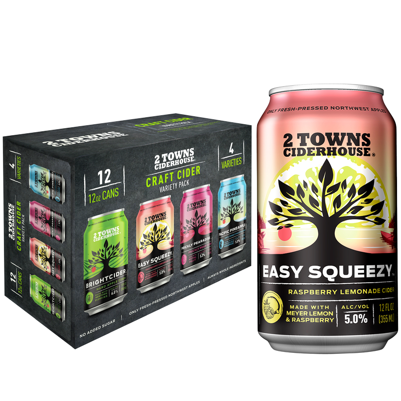 2 Towns Craft Cider Variety 12pk 12oz Can Varied ABV