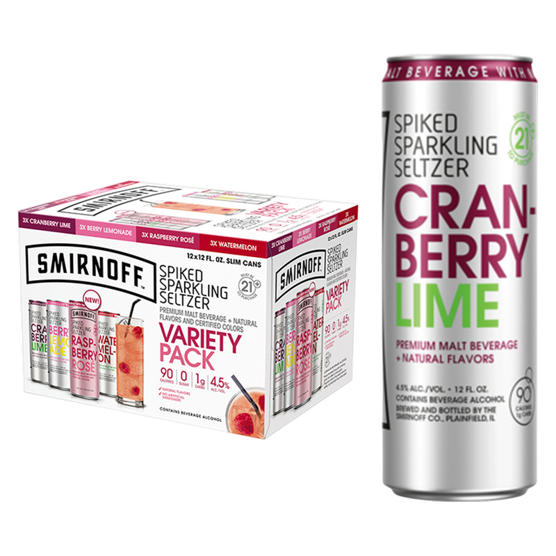 Smirnoff Spiked Seltzer Variety 12pk 12oz Can 4.5% ABV