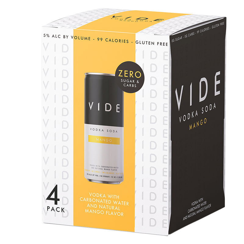 VIDE Mango Vodka Soda 4pk 12oz Can 5% ABV