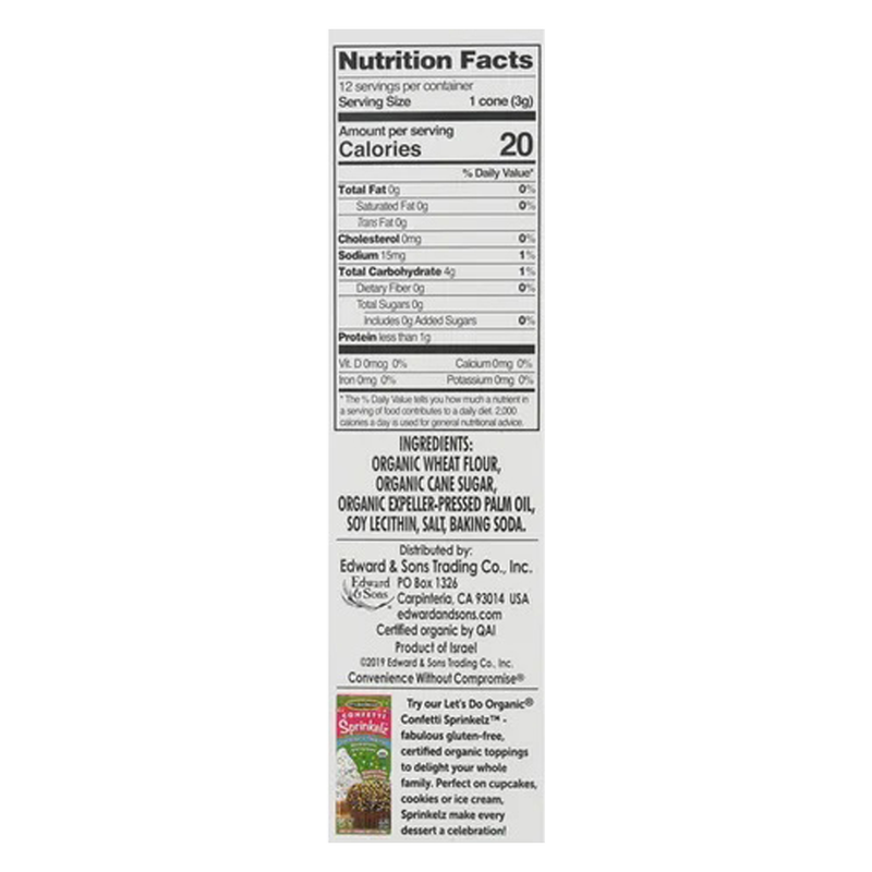 Lets Do Organic Ice Cream Cones 12ct