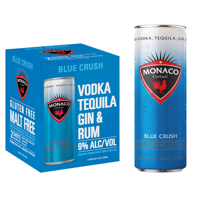 Monaco Blue Crush 4pk 12oz Can 9% ABV