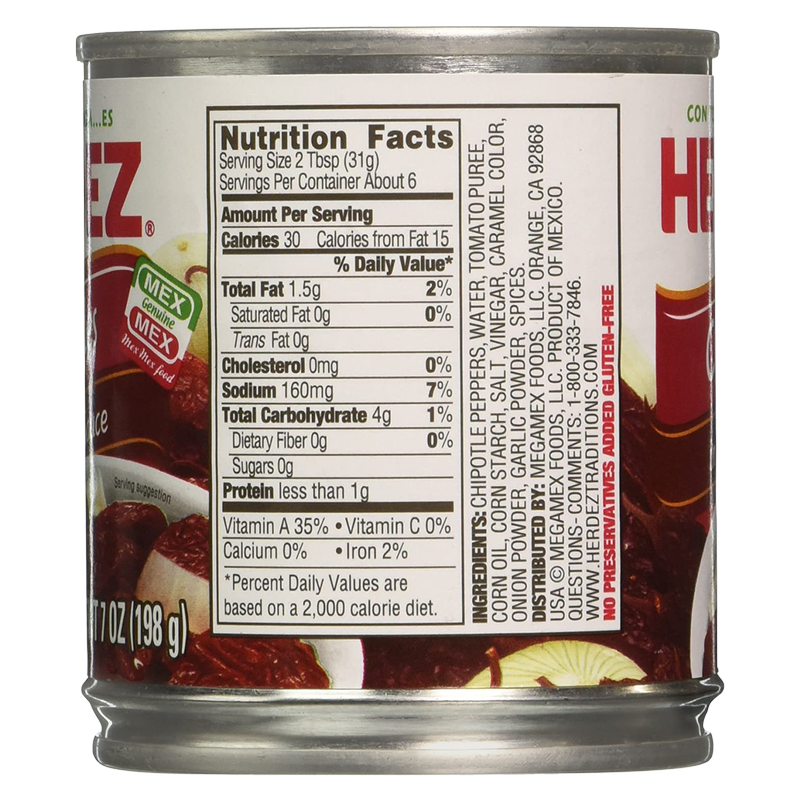 Herdez Chipotle Peppers in Adobo Sauce 7oz