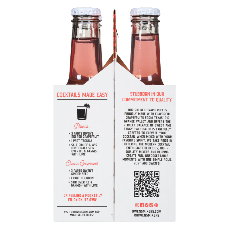 Owen's Rio Red Grapefruit 4pk 250ml Btl