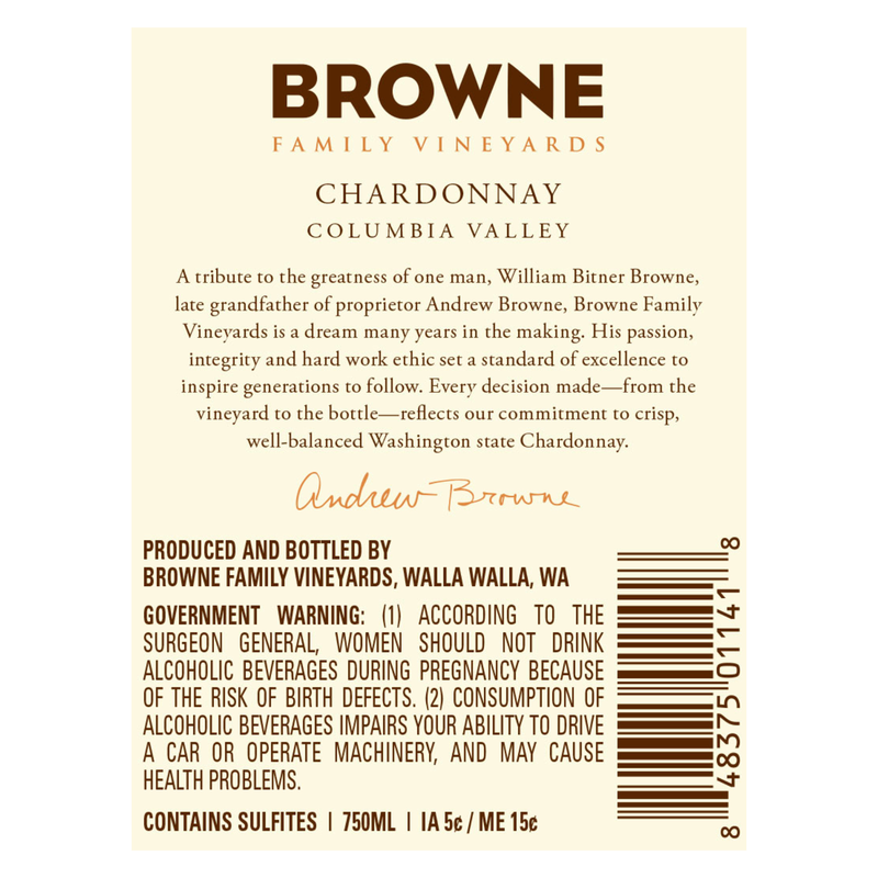 Browne Family Chardonnay 750ml