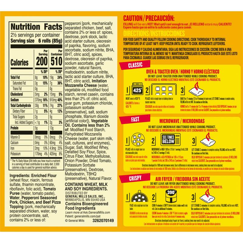 Totino's Frozen Pepperoni Pizza Rolls 15ct 7.5oz