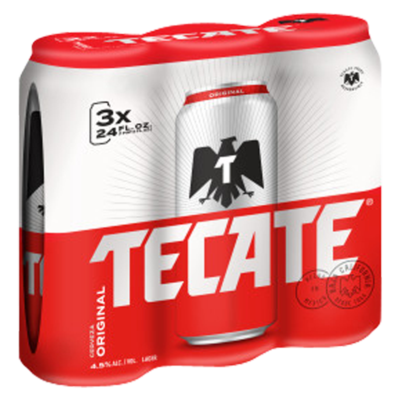 Tecate 3pk 24oz Can