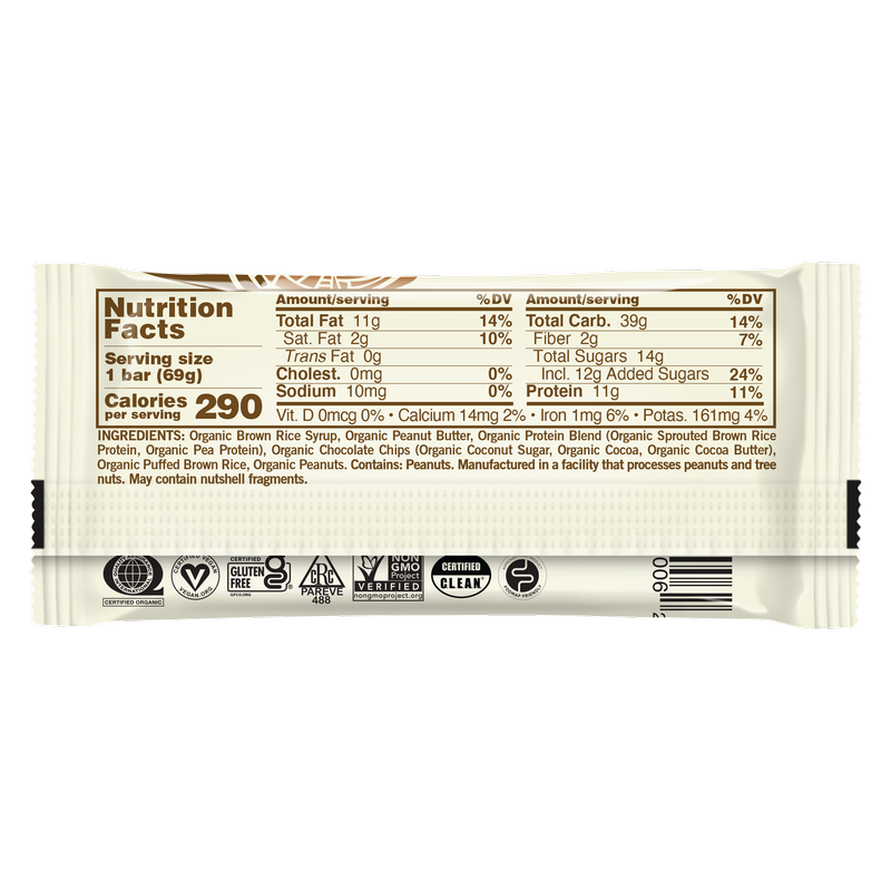 GoMacro Peanut Butter Chocolate Chip Bar 12 CT