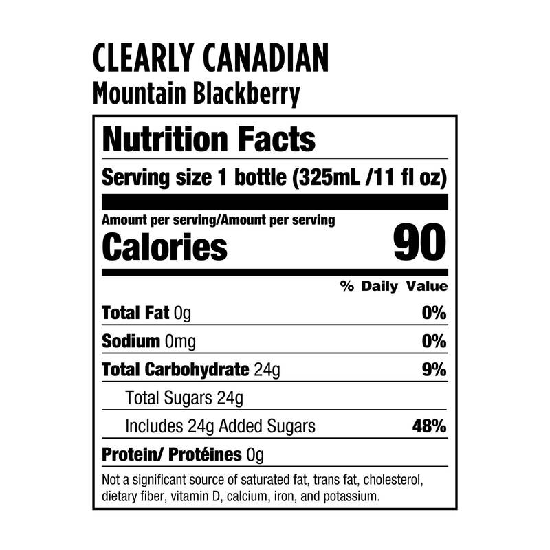 Clearly Canadian Mountain Blackberry 11oz Glass Bottle