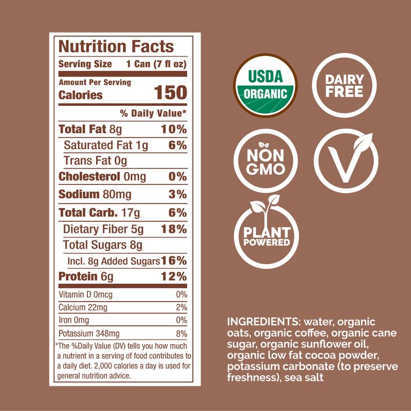 RISE Brewing Co. Oat Milk Mocha Nitro Cold Brew Latte 7oz Can