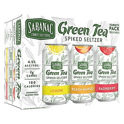 Saranac Green Tea Spiked Seltzer Variety Pack #1 12pk 12oz Can