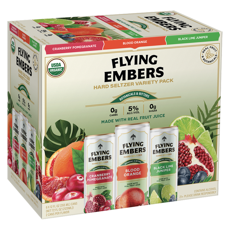 Flying Embers Hard Seltzer Botanicals & Bitters Variety 6pk 12oz Can 5.0% ABV