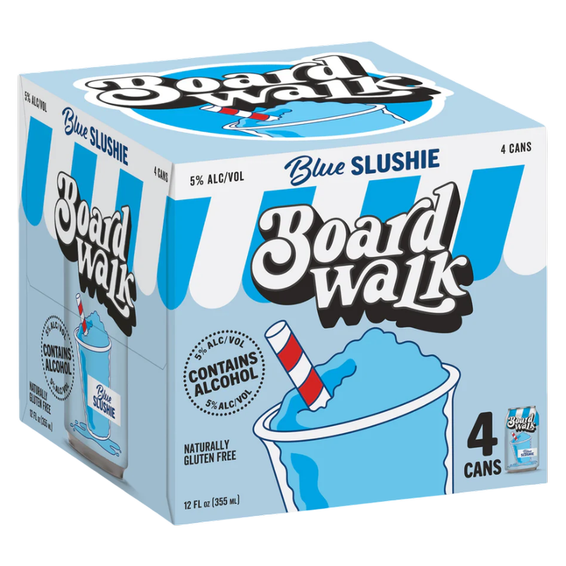 Boardwalk Blue Slushie 4pk 12oz Can