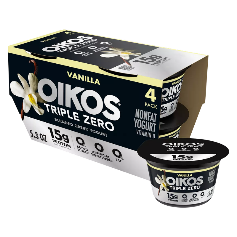 Oikos Triple Zero Vanilla Yogurt 4ct/5.3oz