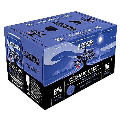 2 Towns Ciderhouse Cosmic Crisp 6pk 12oz Can 8.0% ABV