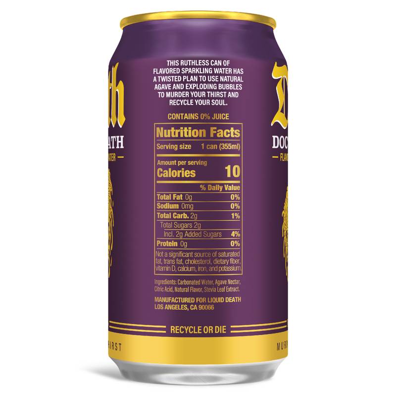Liquid Death Doctor Death Sparkling Water 6pk 12oz Can