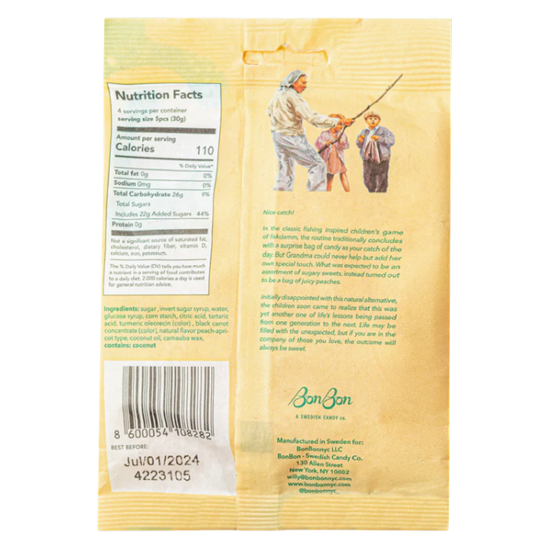 BonBon Sour Peach Fish, 5.2oz
